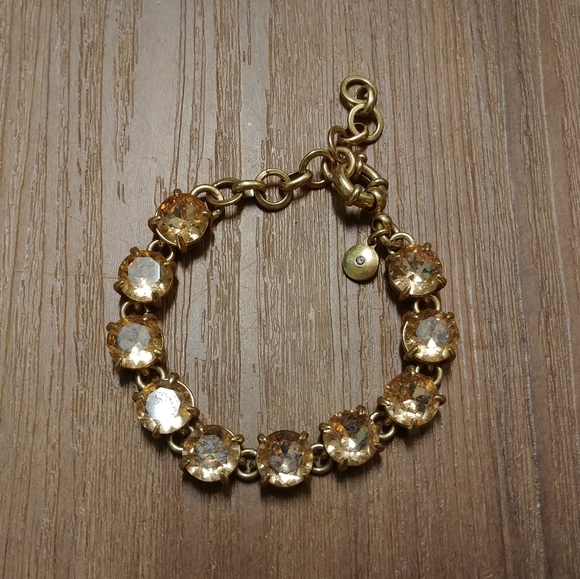 J. Crew Jewelry - SOLD J.Crew champagne crystal bracelet